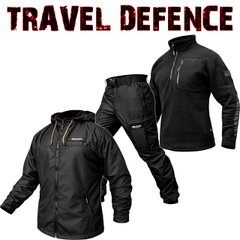 Комплект милитари Travel Defence Black 3 в 1 Таслан Микрофлис