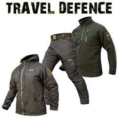 Комплект мілітарі Travel Defence Dark Olive 3 в 1 Таслан Мікрофліс