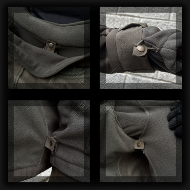 Куртка зимова SoftShell DIVISION + толстовка фліс OLIVE 2 в 1