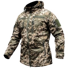 Куртка зимова SoftShell DIVISION + толстовка флис (ММ14 Укрпіксель) 2 в 1