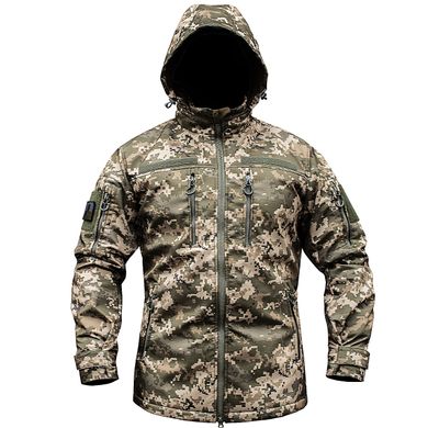 Куртка зимова SoftShell DIVISION + толстовка флис (ММ14 Укрпіксель) 2 в 1
