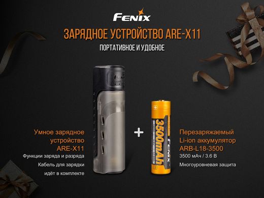 Зарядний пристрій Fenix ARE-X11set + акумулятором Fenix 3500 mAh