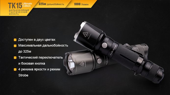 Ліхтар ручний Fenix TK15UE2016 чорний