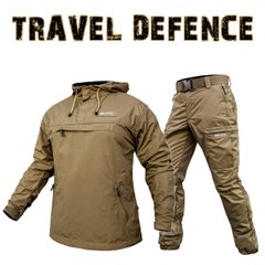 Комплект туристический Travel Defence Анорак Coyote Таслан Микрофлис